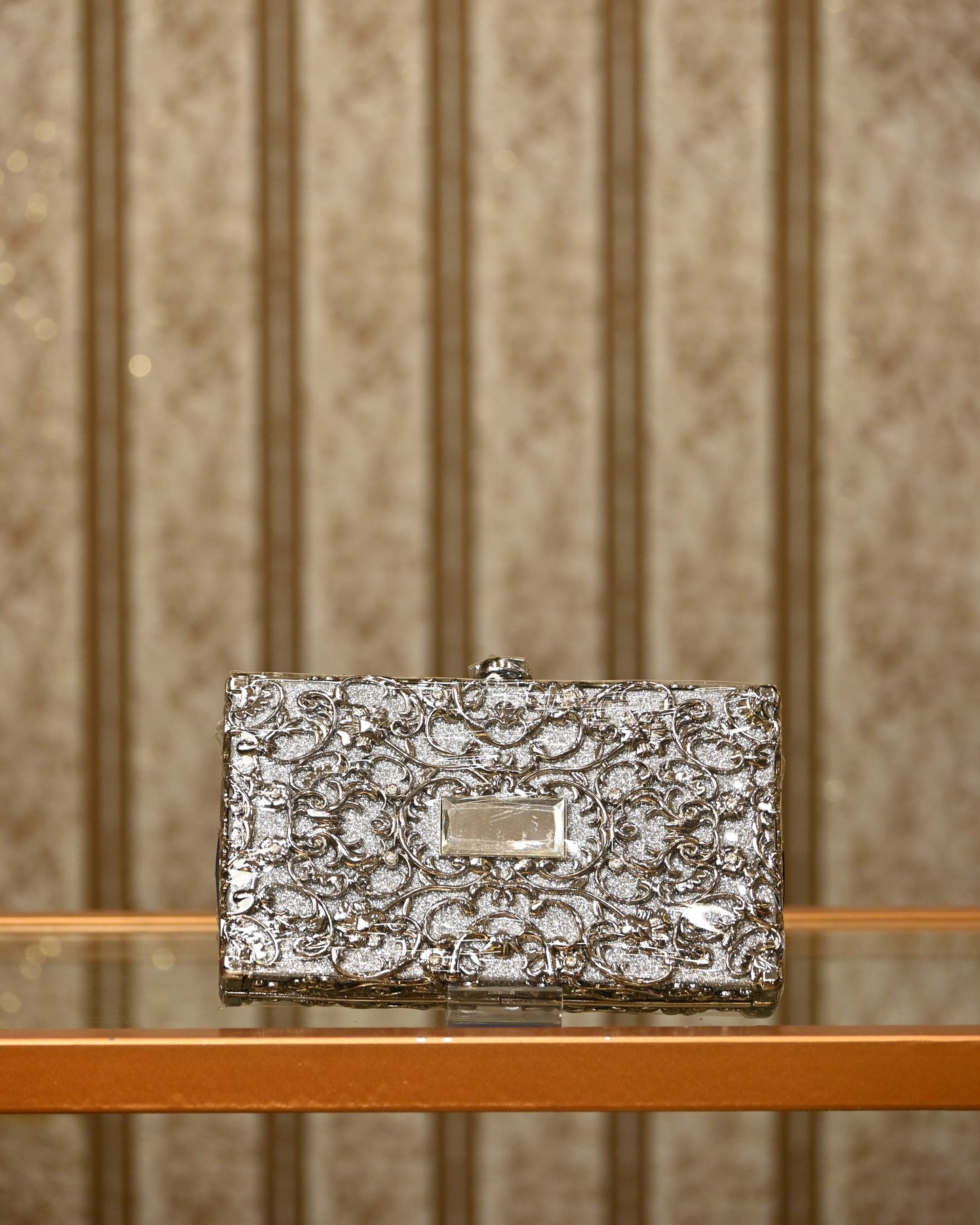 Luxury Resin Bridal Embellished Clutch - Bags Gallore