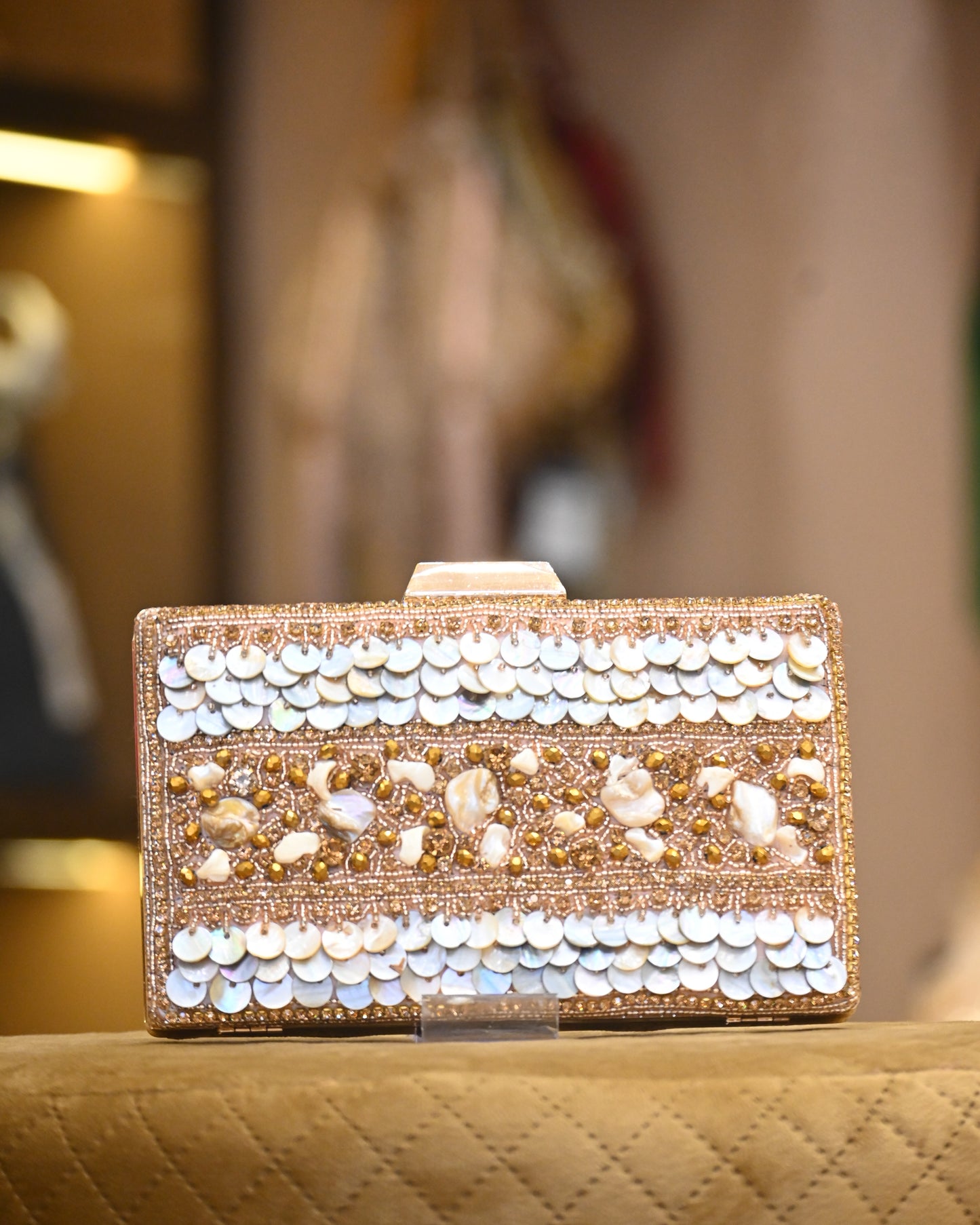 Resin Partywear Clutch - Bags Gallore