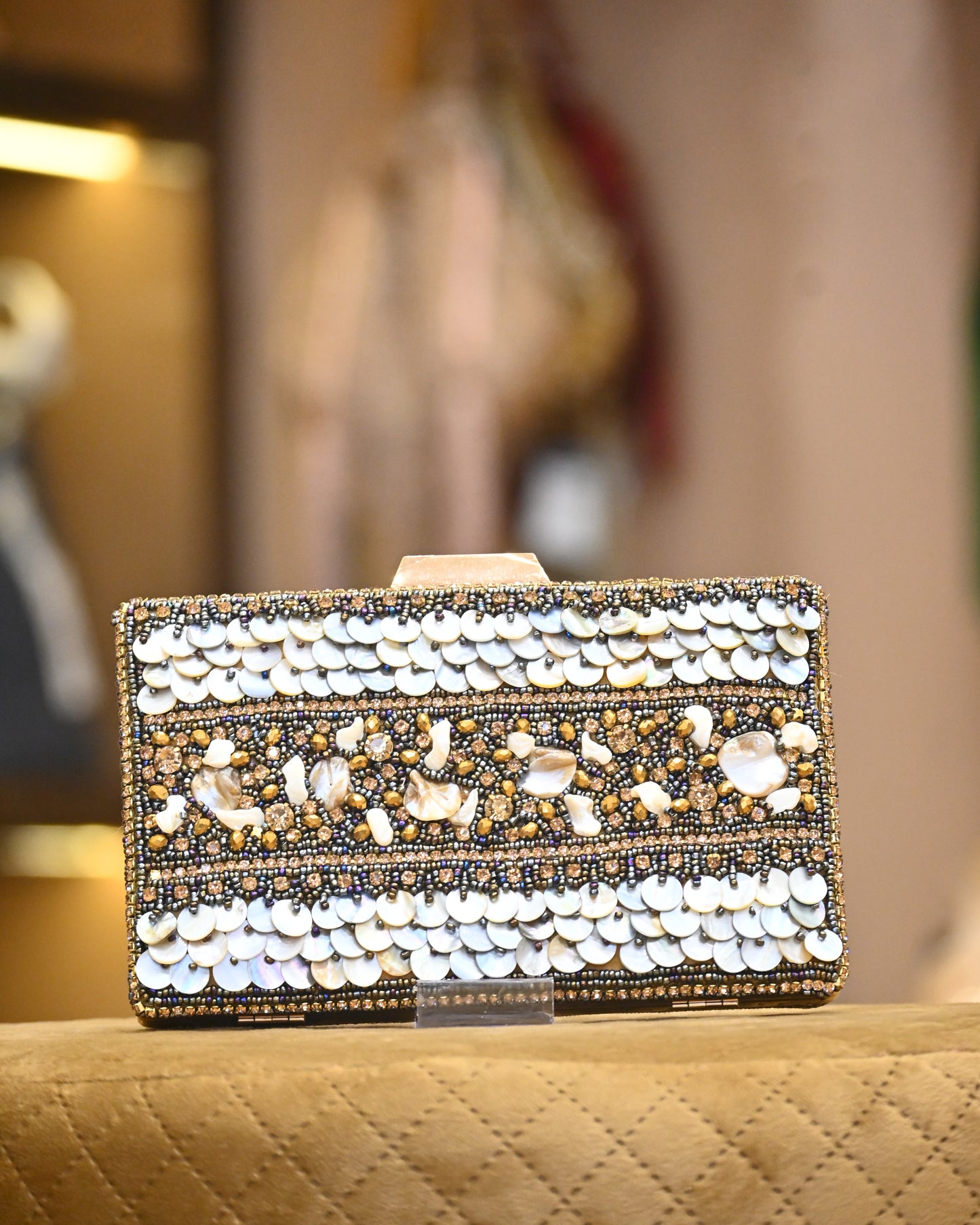 Resin Partywear Clutch - Bags Gallore