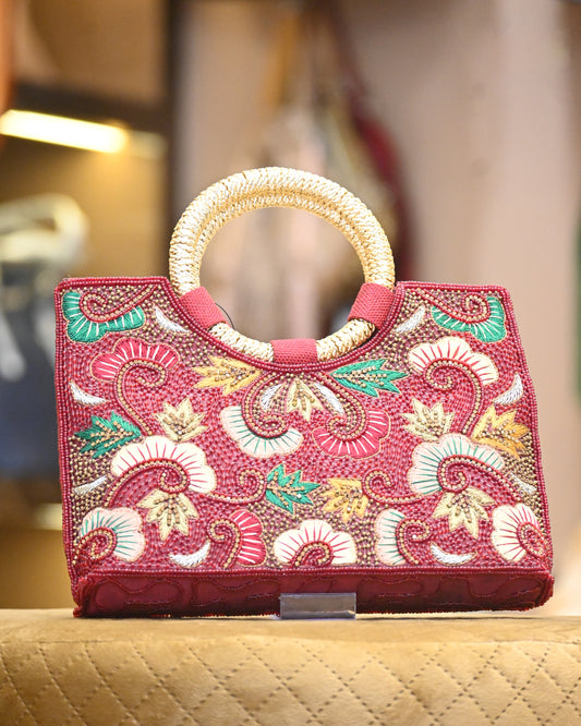 Embroidery Hand Bag - Bags Gallore