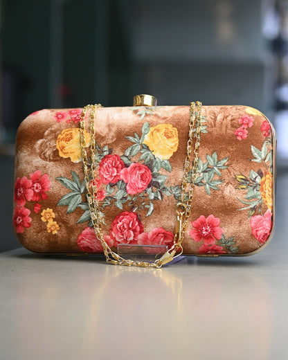 Floral Printed Clutch