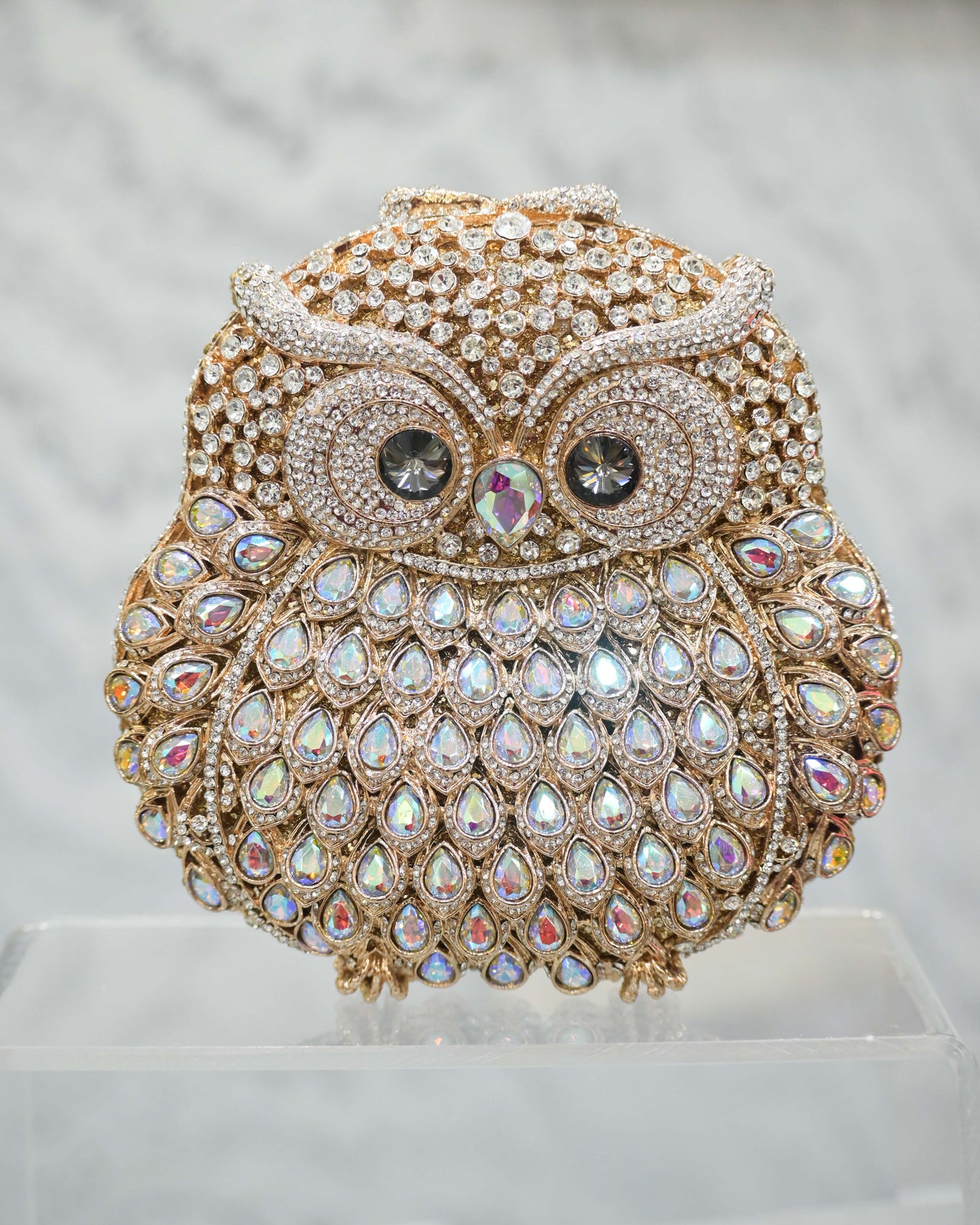 Crystal Cute Owl Clutch