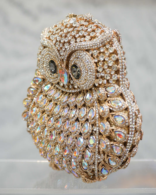 Crystal Cute Owl Clutch