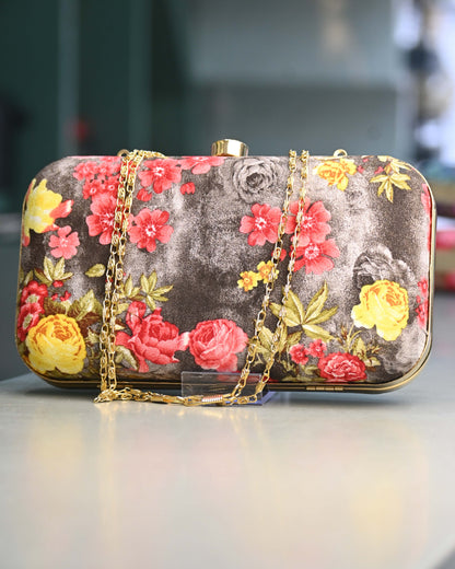 Floral Printed Clutch