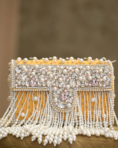 Tassels & Crystal Embroidered Handcrafted Handbag