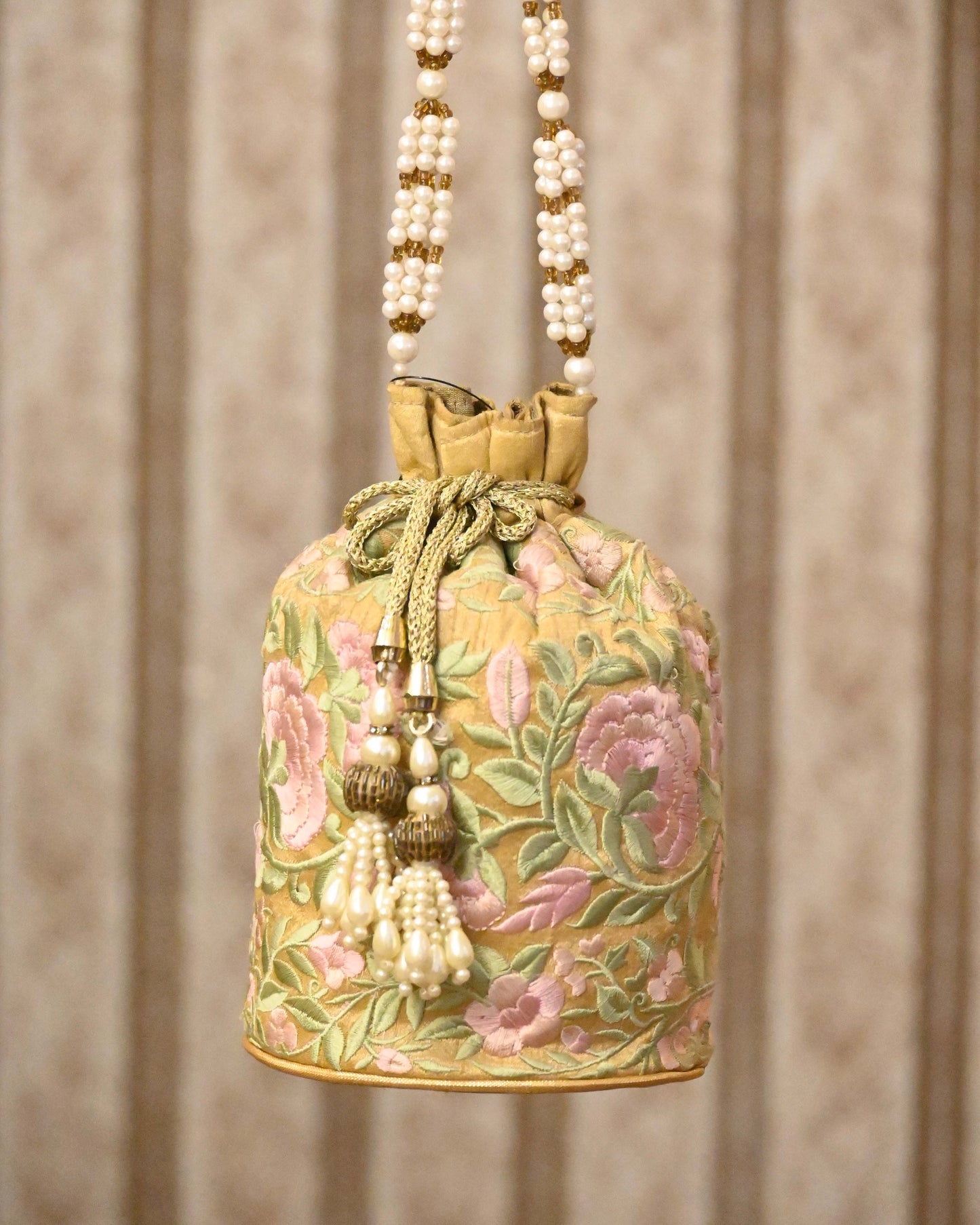 Flora Thread Embroidered Potli Bag