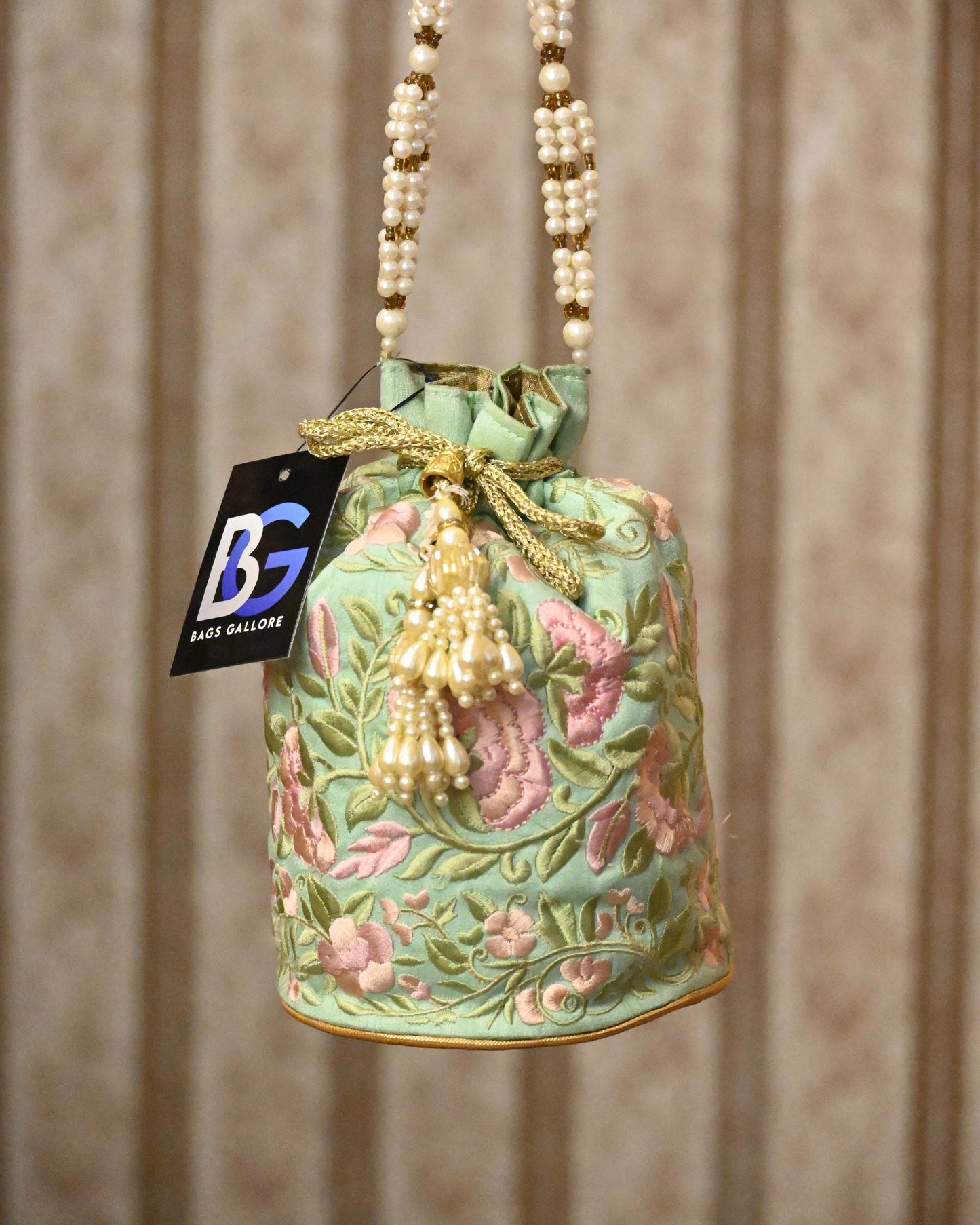 Flora Thread Embroidered Potli Bag