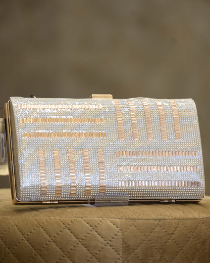 Ombre Diamante Embellished Small Clutch