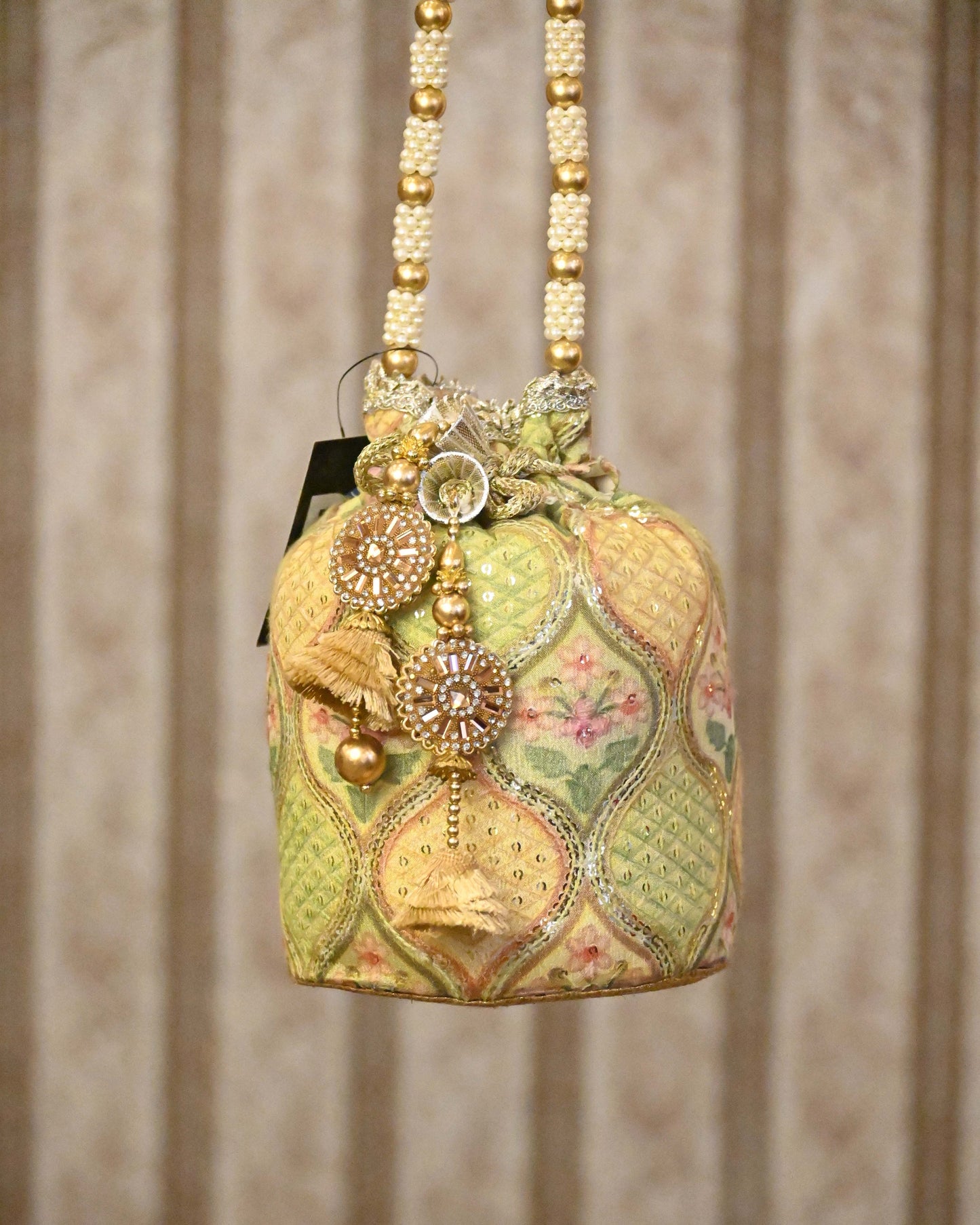 Flora Thread Embroidered Potli Bag