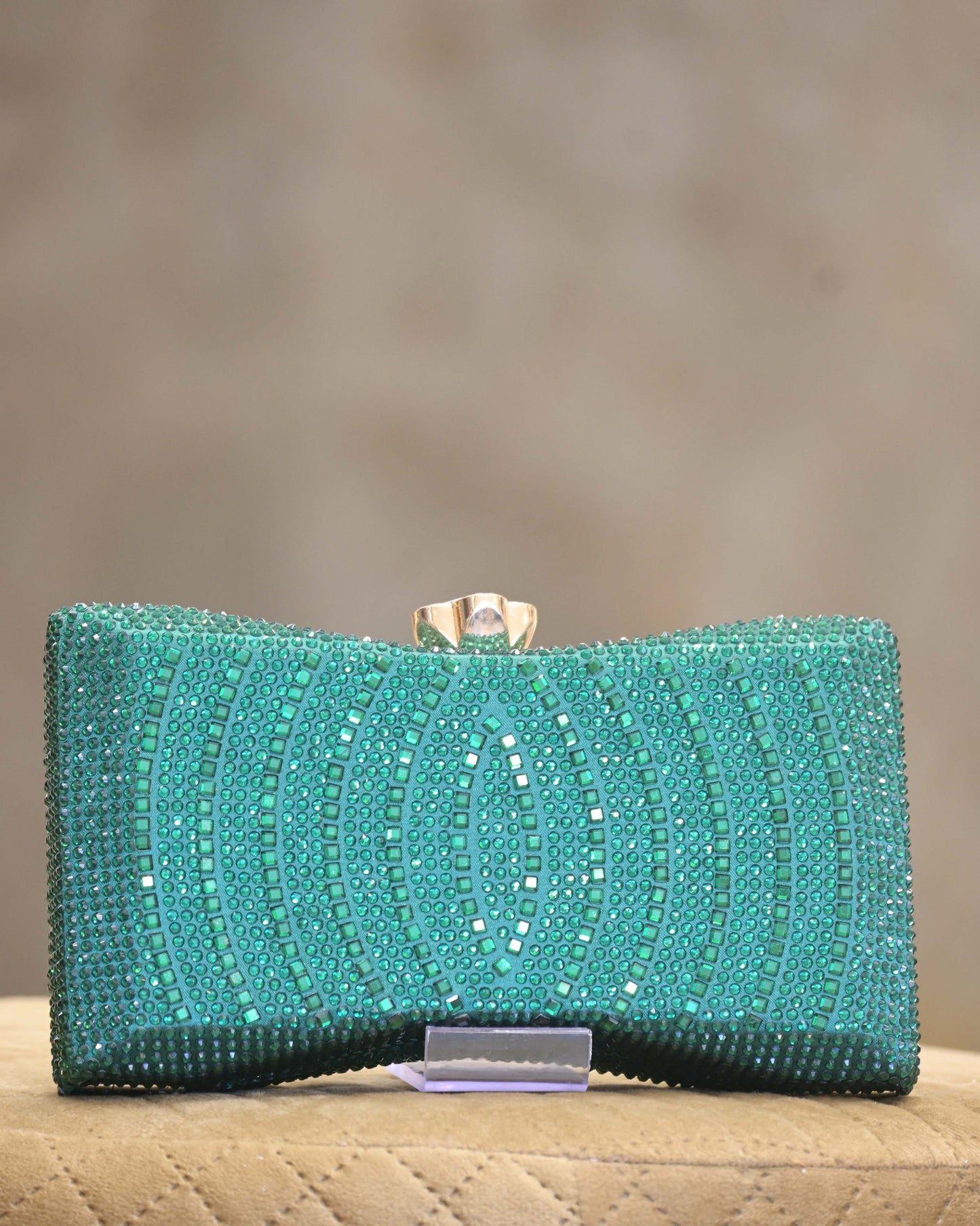 Beaded Rhinestone Evening Clutch Purse