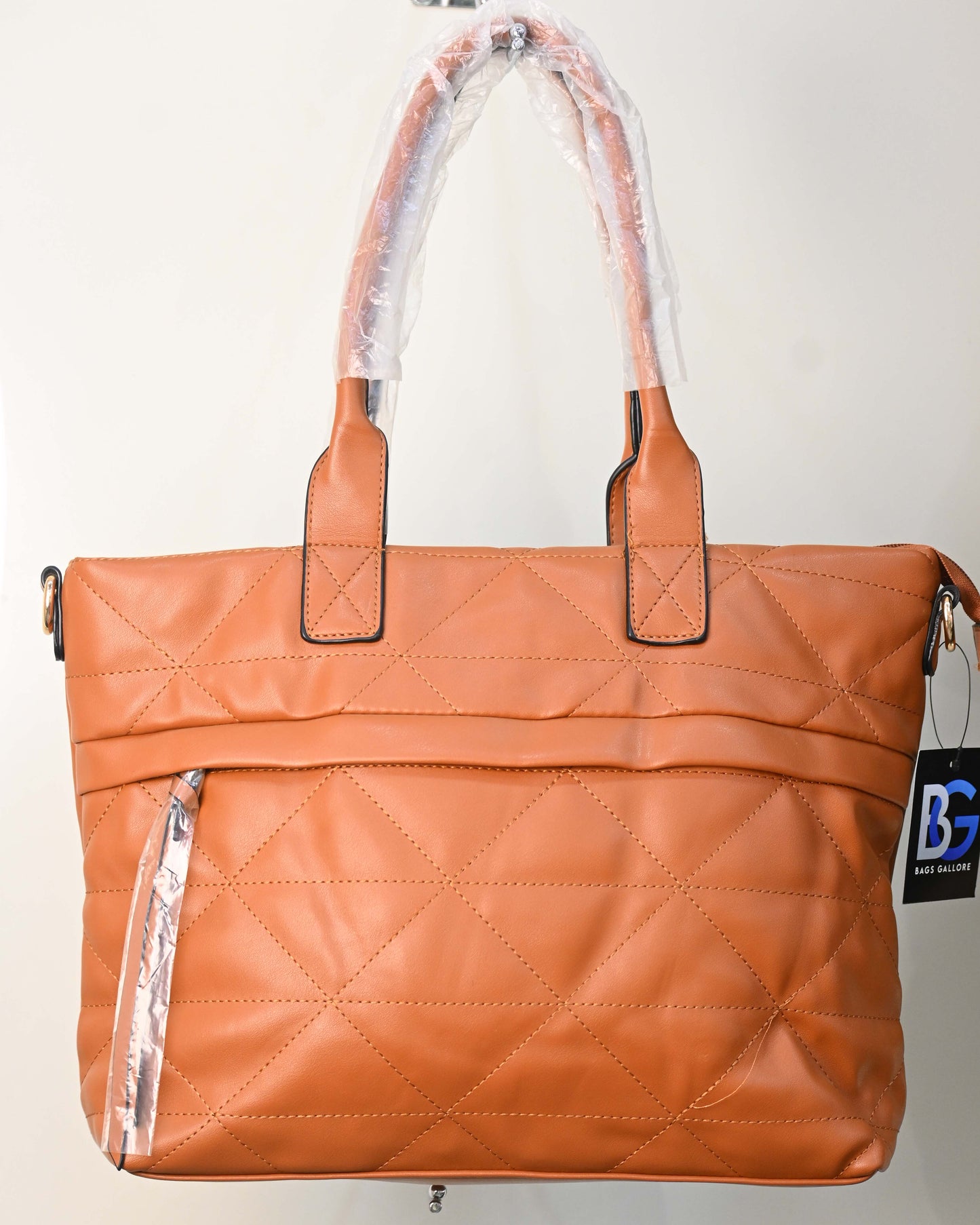 Textured Structured Tote Bag With Sling