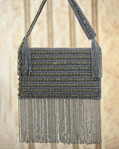 Wicked Tassel & Crystal Mini Bag