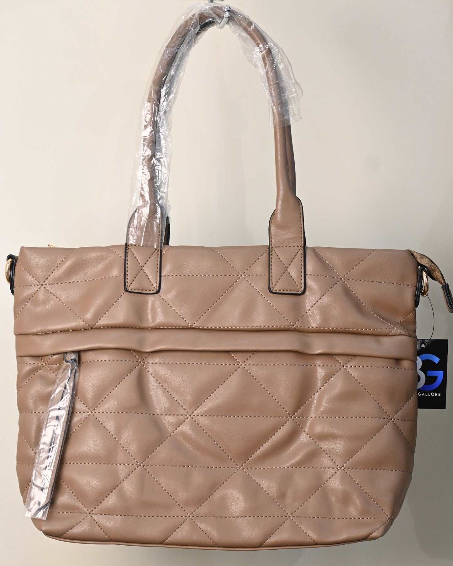 Textured Structured Tote Bag With Sling