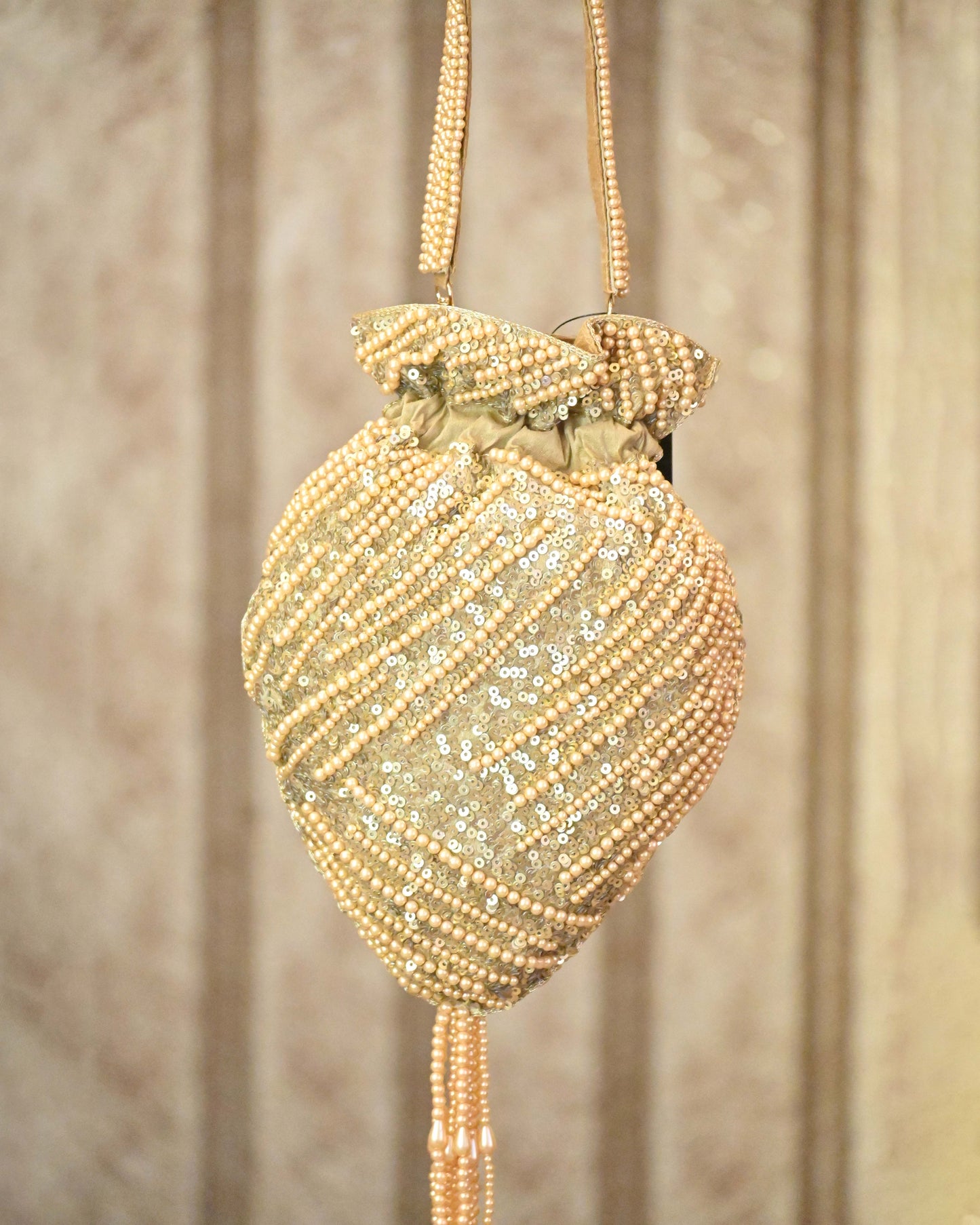 Heart Shape Embellished Potli