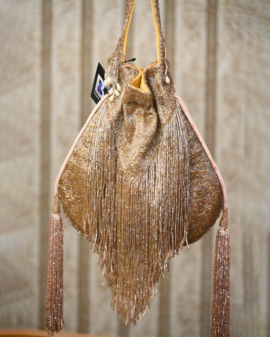 Glittering Embellished Tassel Potli