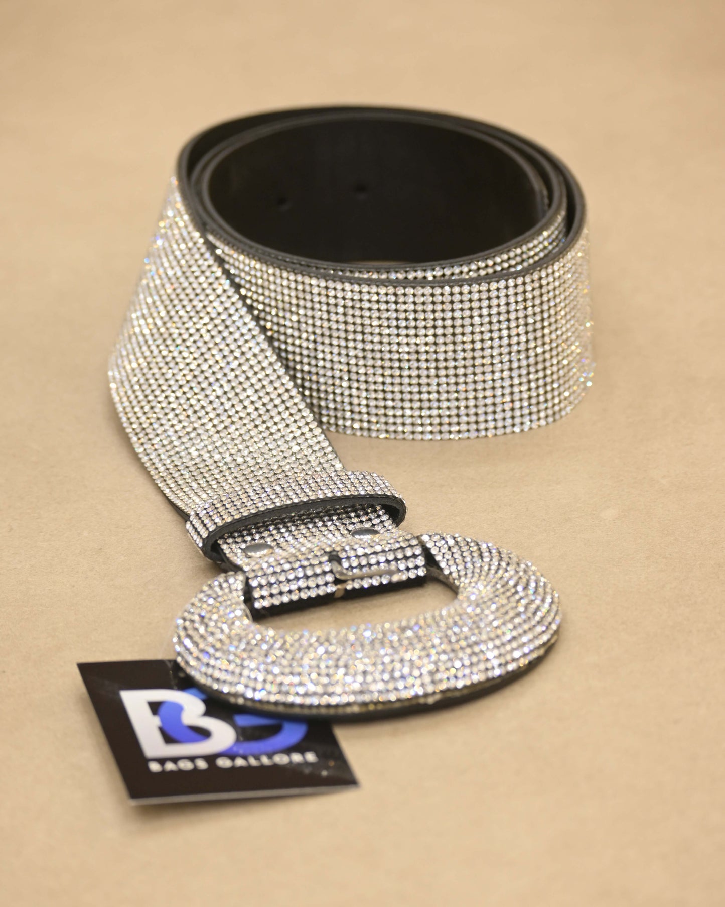 Embellished Belt with Buckle Closure