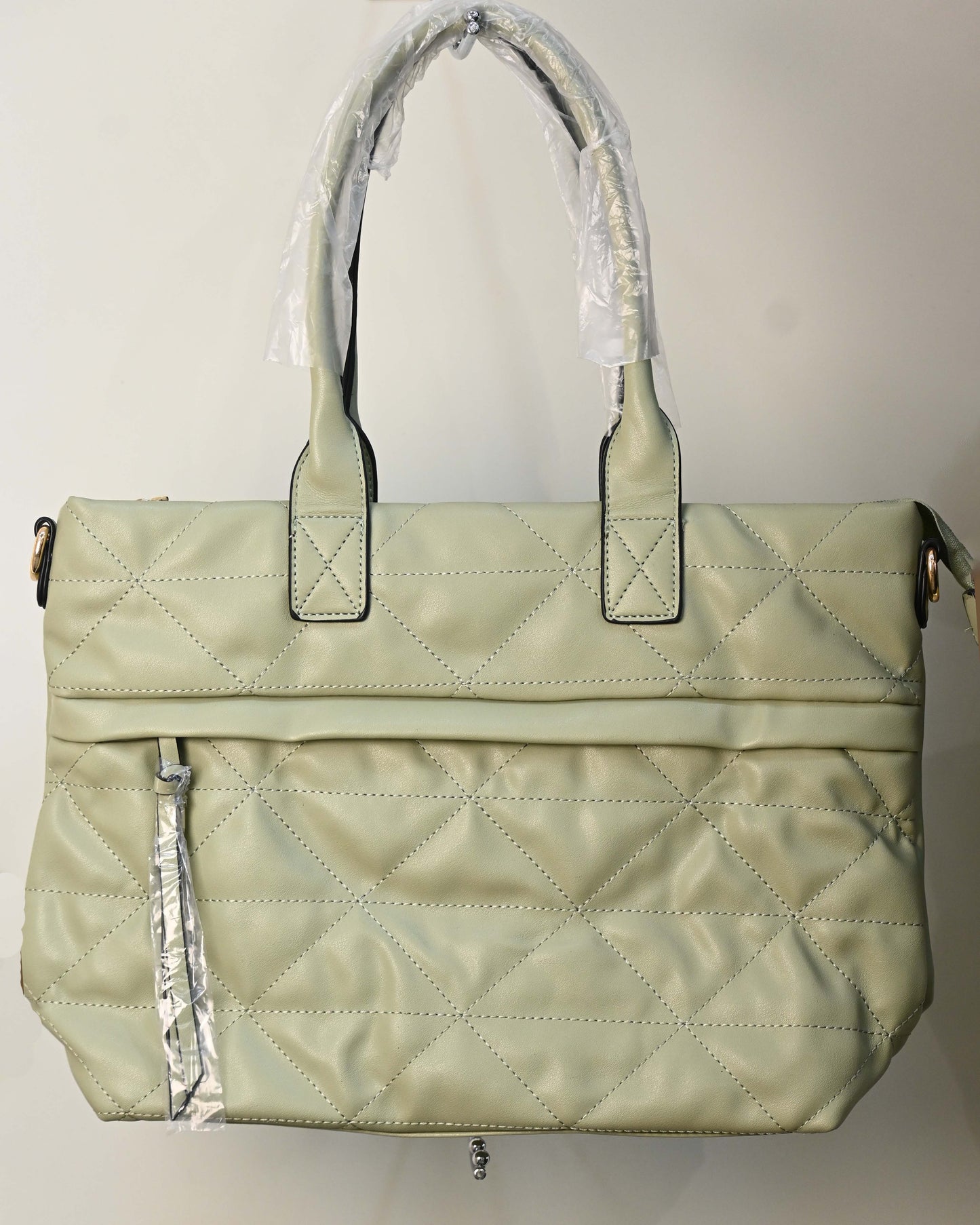 Textured Structured Tote Bag With Sling