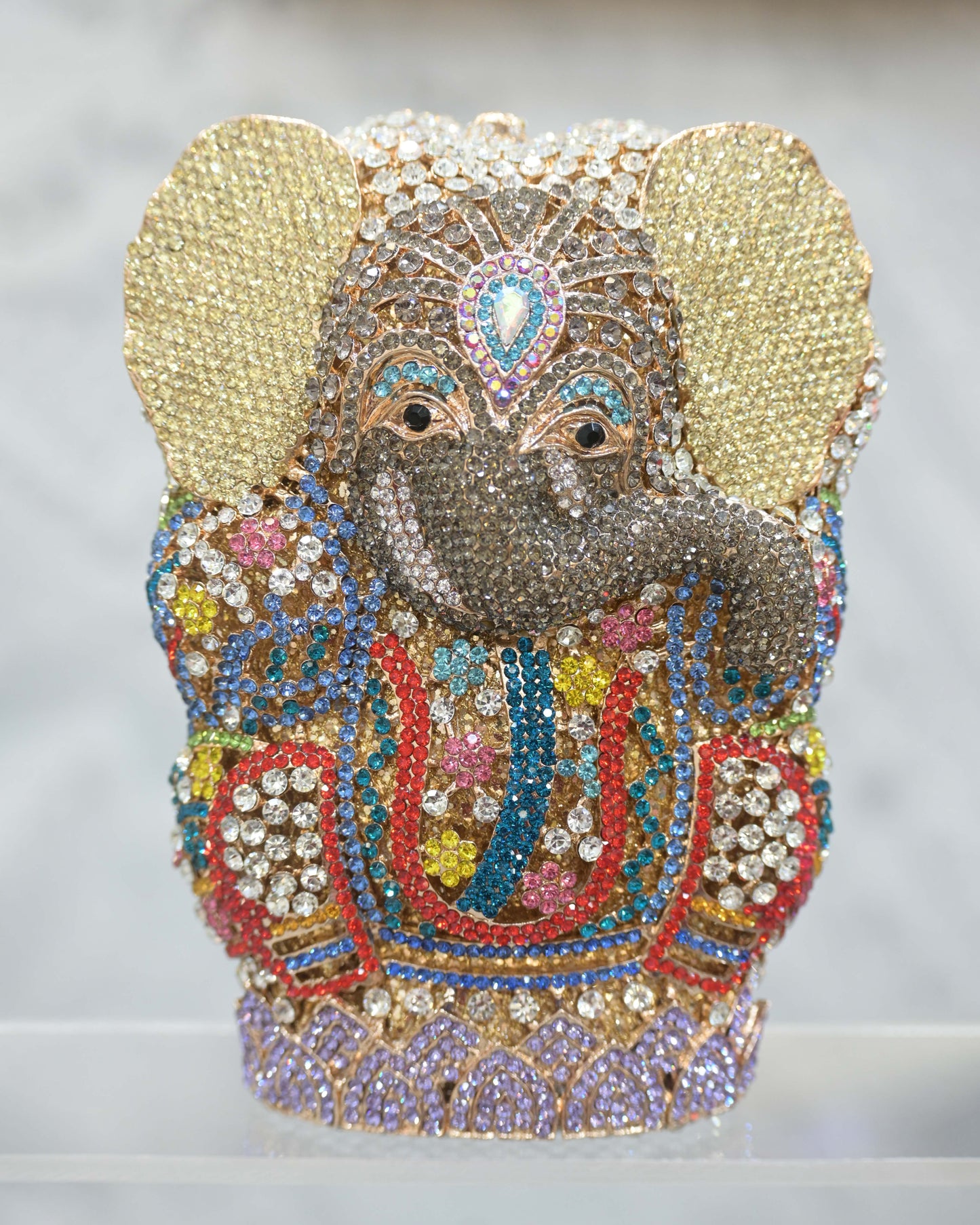 Lucky Ganesha Crystal Rhinestones Clutch