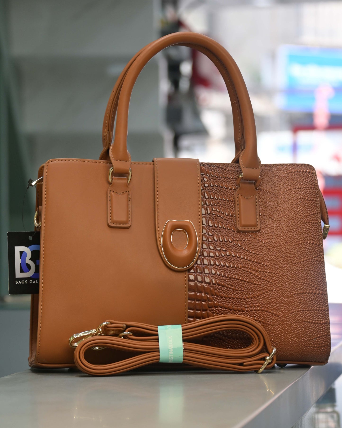 Half Crocodile Style Casual Bag