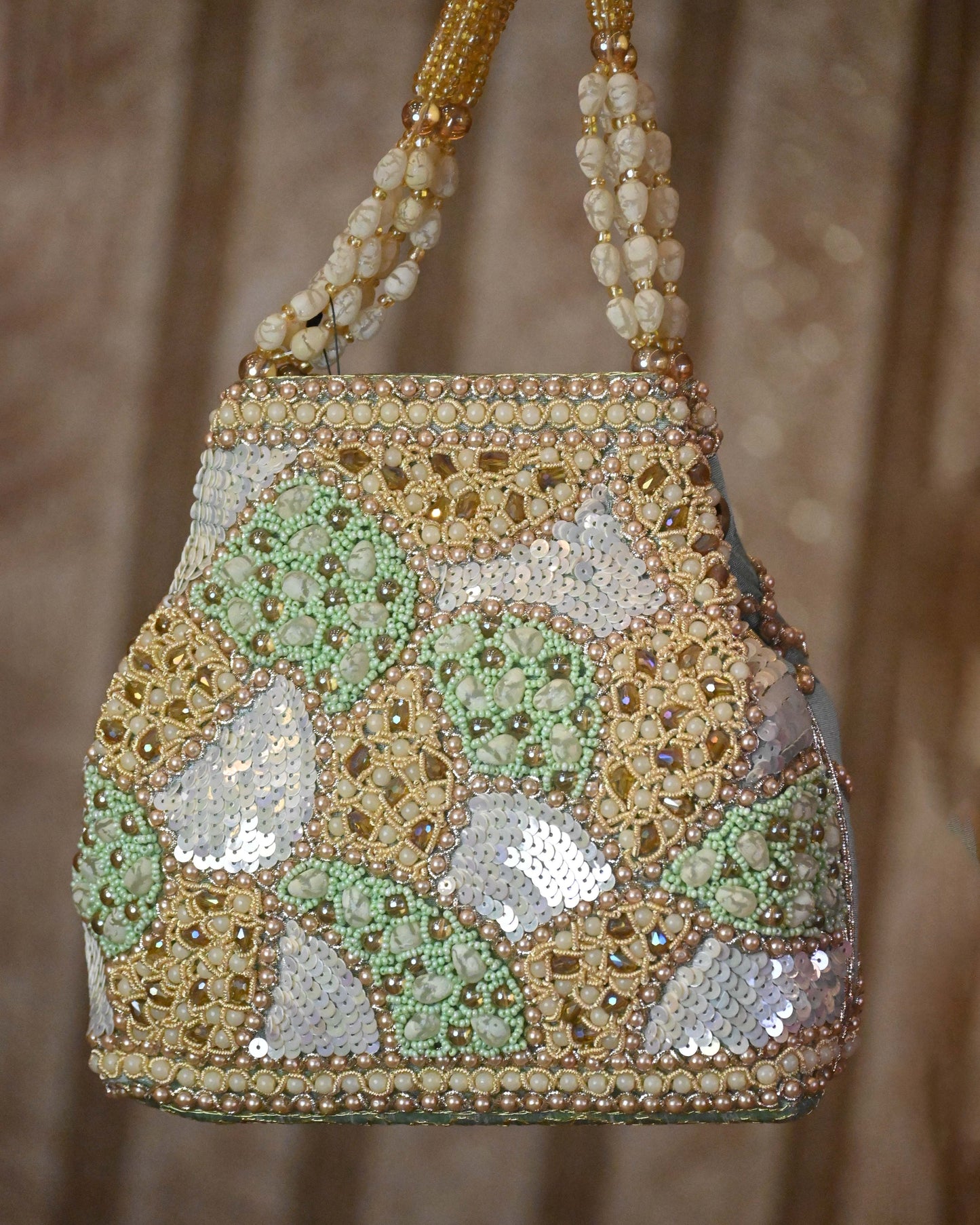 Poly Silk Embellished Potli Bag