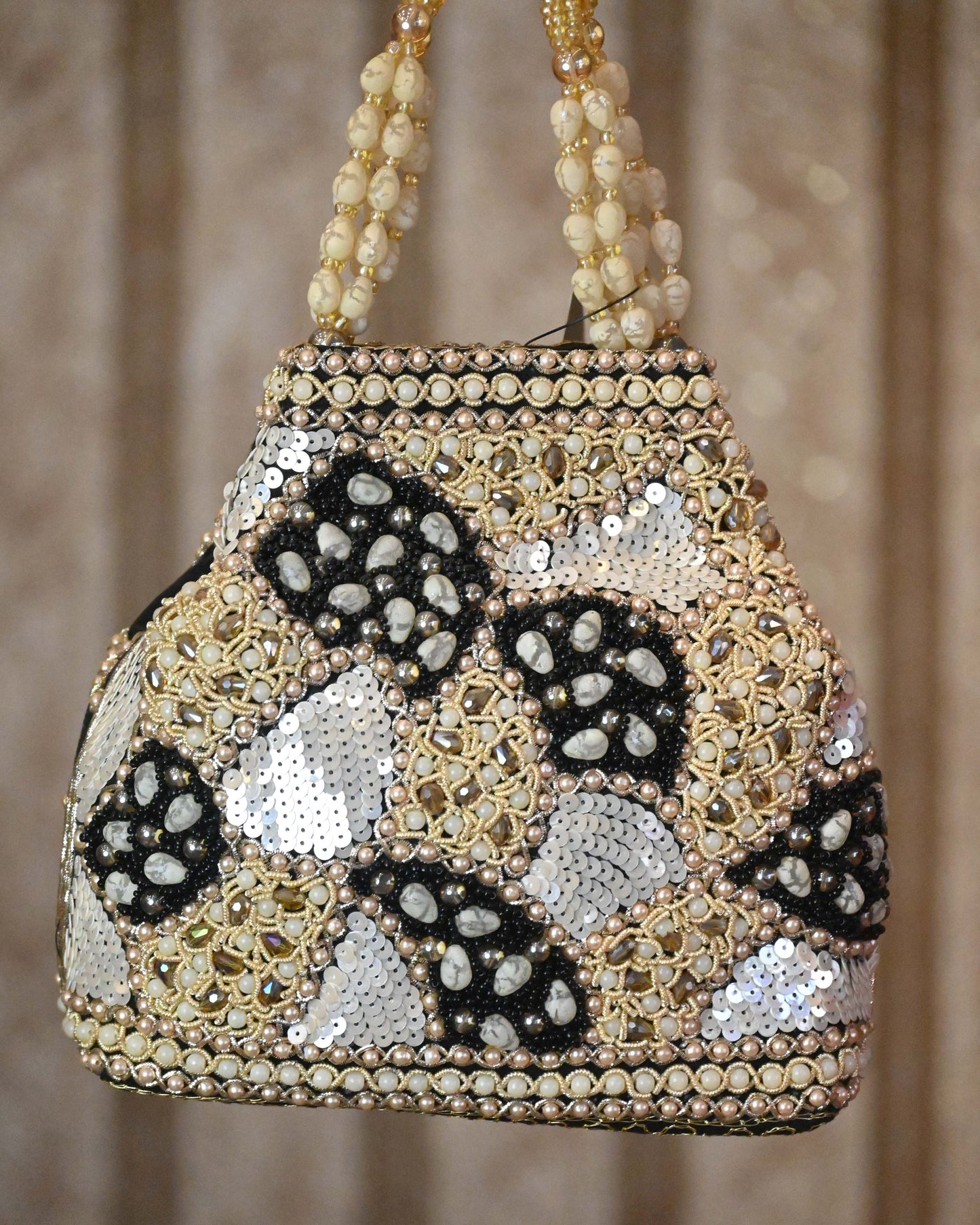 Poly Silk Embellished Potli Bag