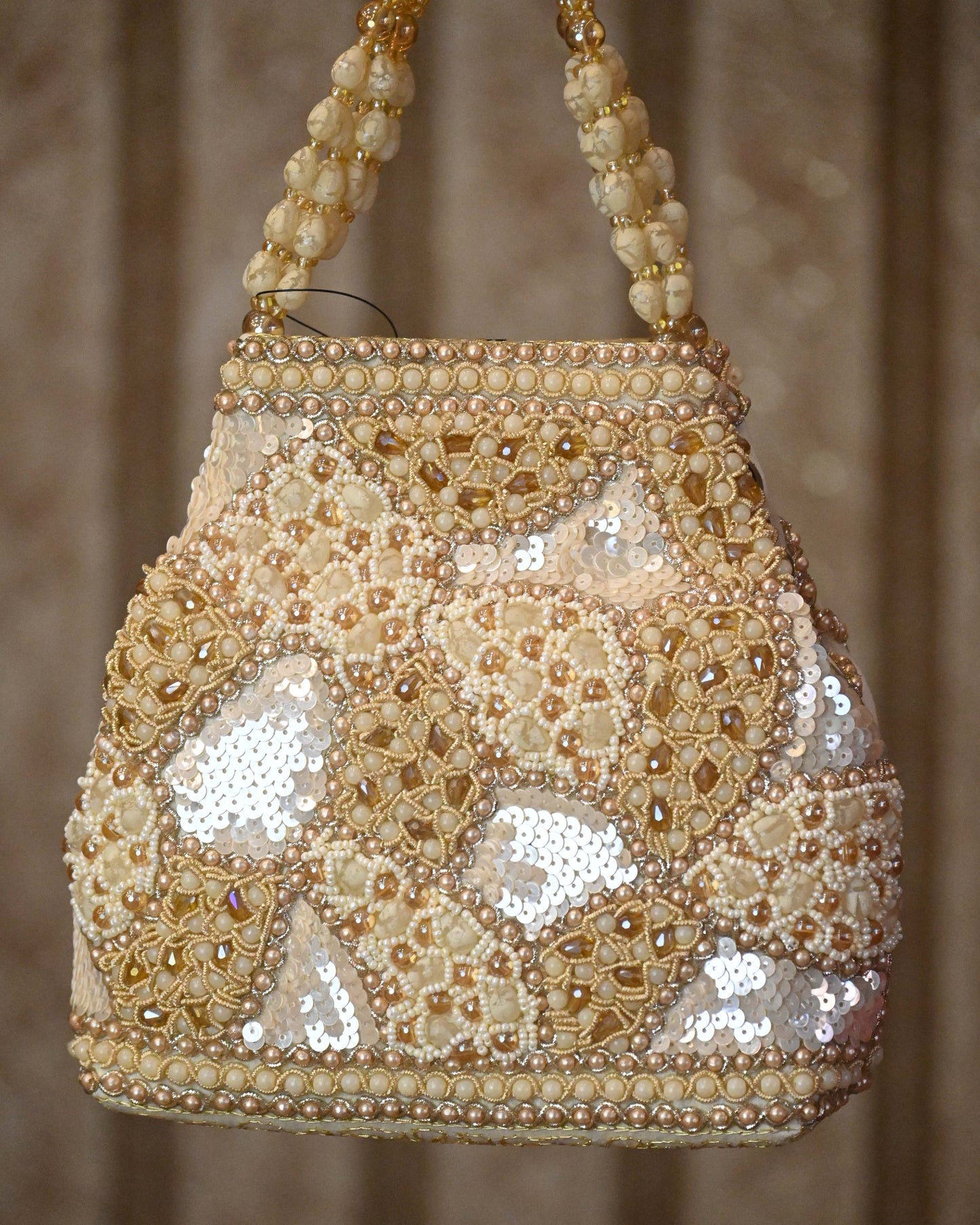 Poly Silk Embellished Potli Bag