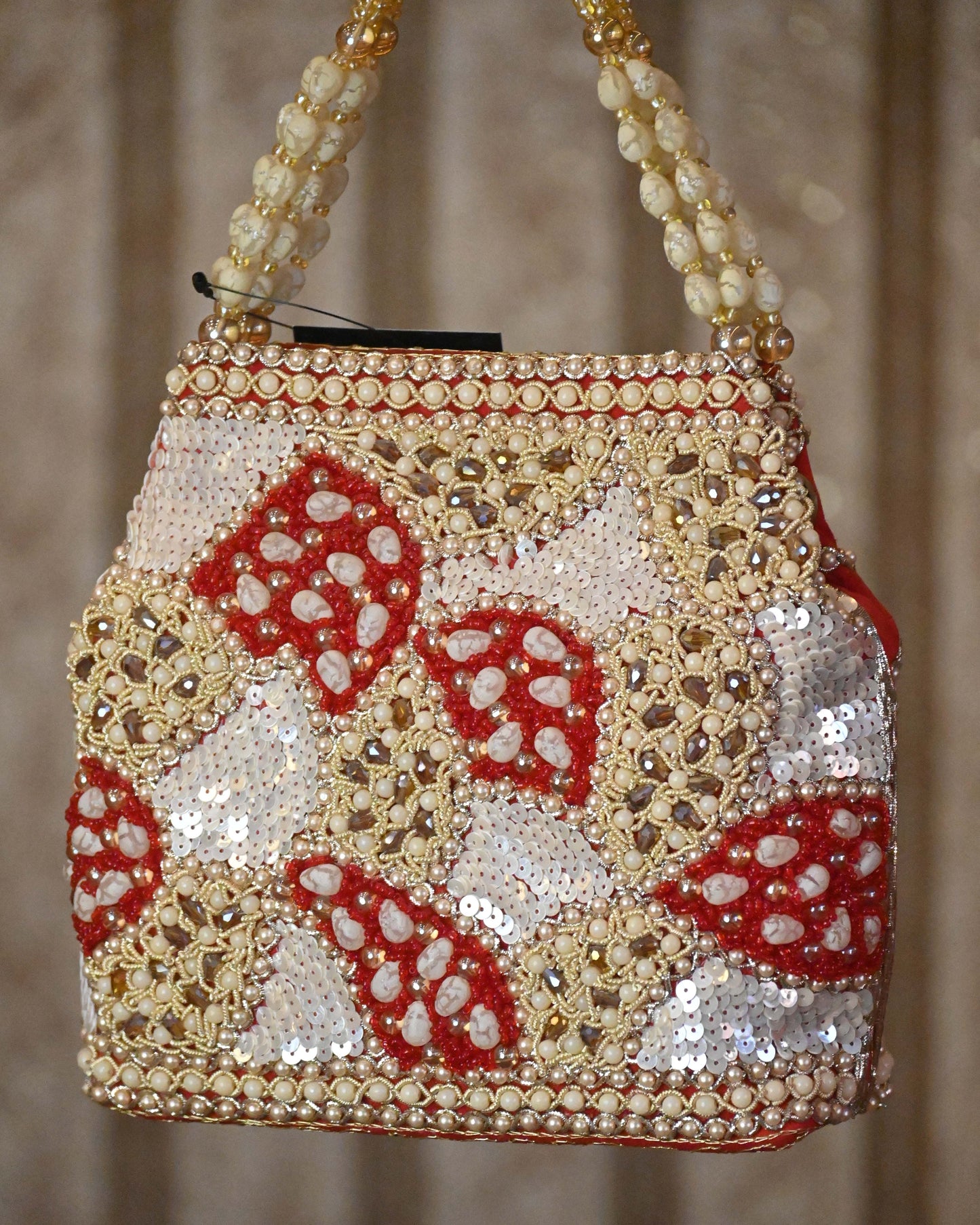 Poly Silk Embellished Potli Bag