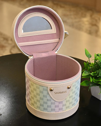 Round Bridal makeup Vanity Box