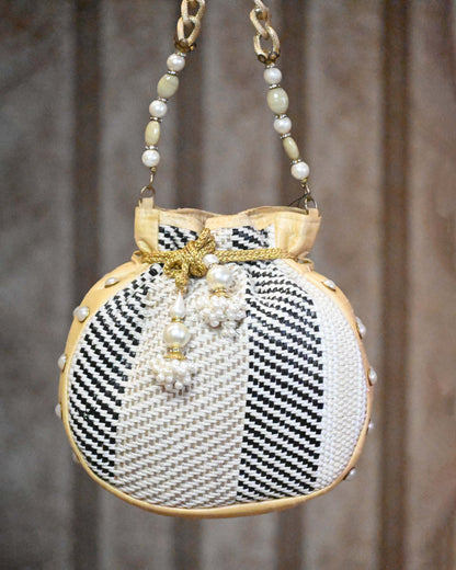 Thread Embroidered Potli Bag