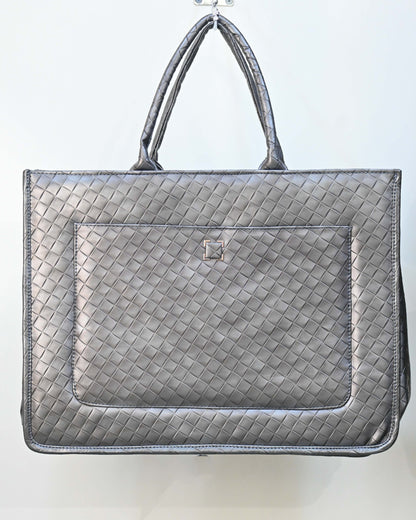 Textured Oversized Structured Tote Bag | Laptop Bag