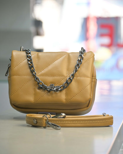 Mini Solid PU Leather Sling Bag