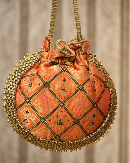 Kashi Pure Banarasi Silk Potli