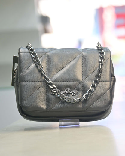 Mini Solid PU Leather Sling Bag