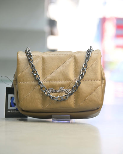 Mini Solid PU Leather Sling Bag