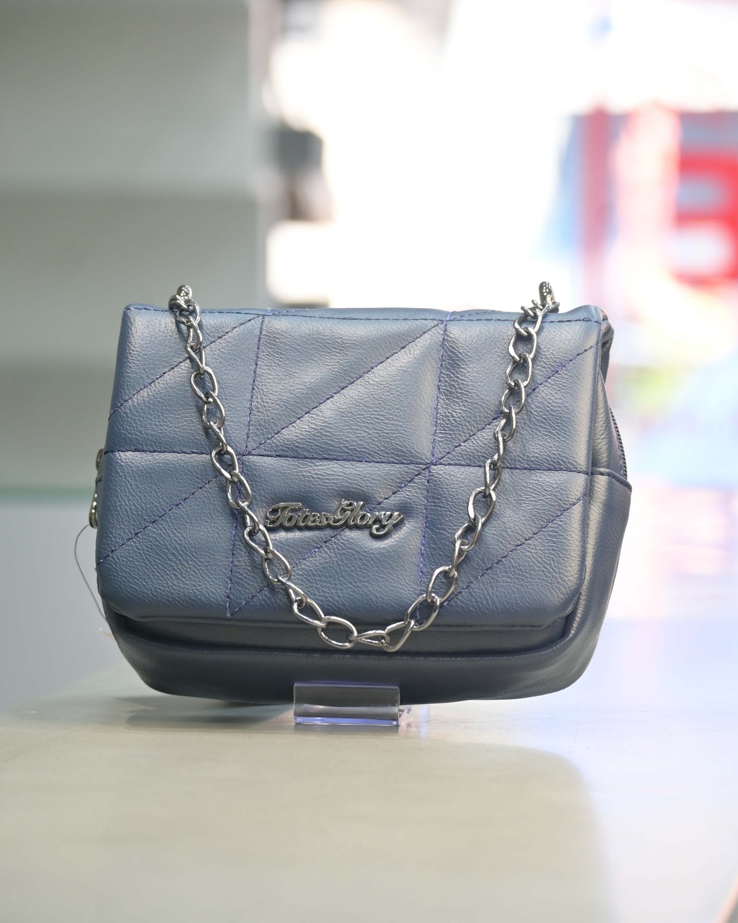 Mini Solid PU Leather Sling Bag