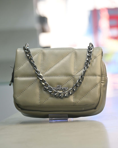 Mini Solid PU Leather Sling Bag