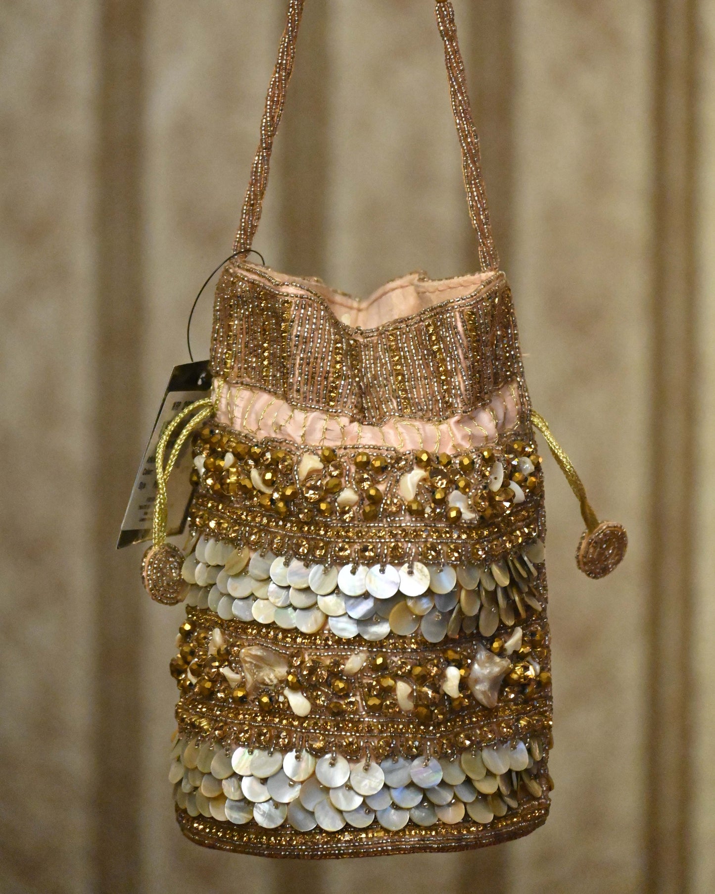 embroidered bucket bag