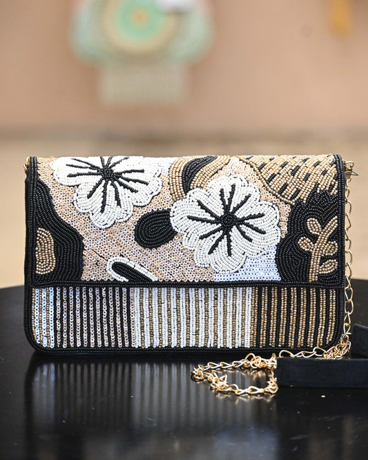 Bags Gallore Embroidered Clutch