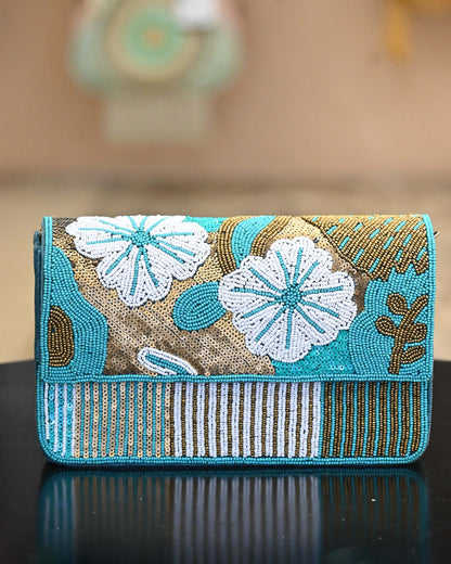 Bags Gallore Embroidered Clutch