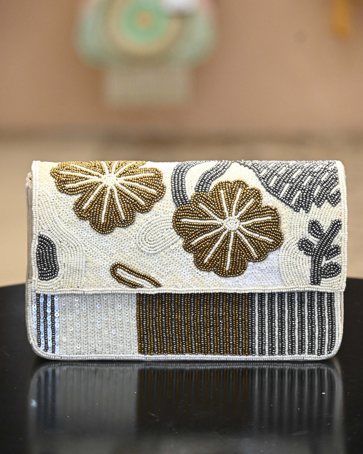 Bags Gallore Embroidered Clutch