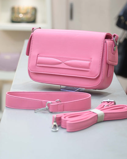 PU Leather Light Weight Double Sling Bag