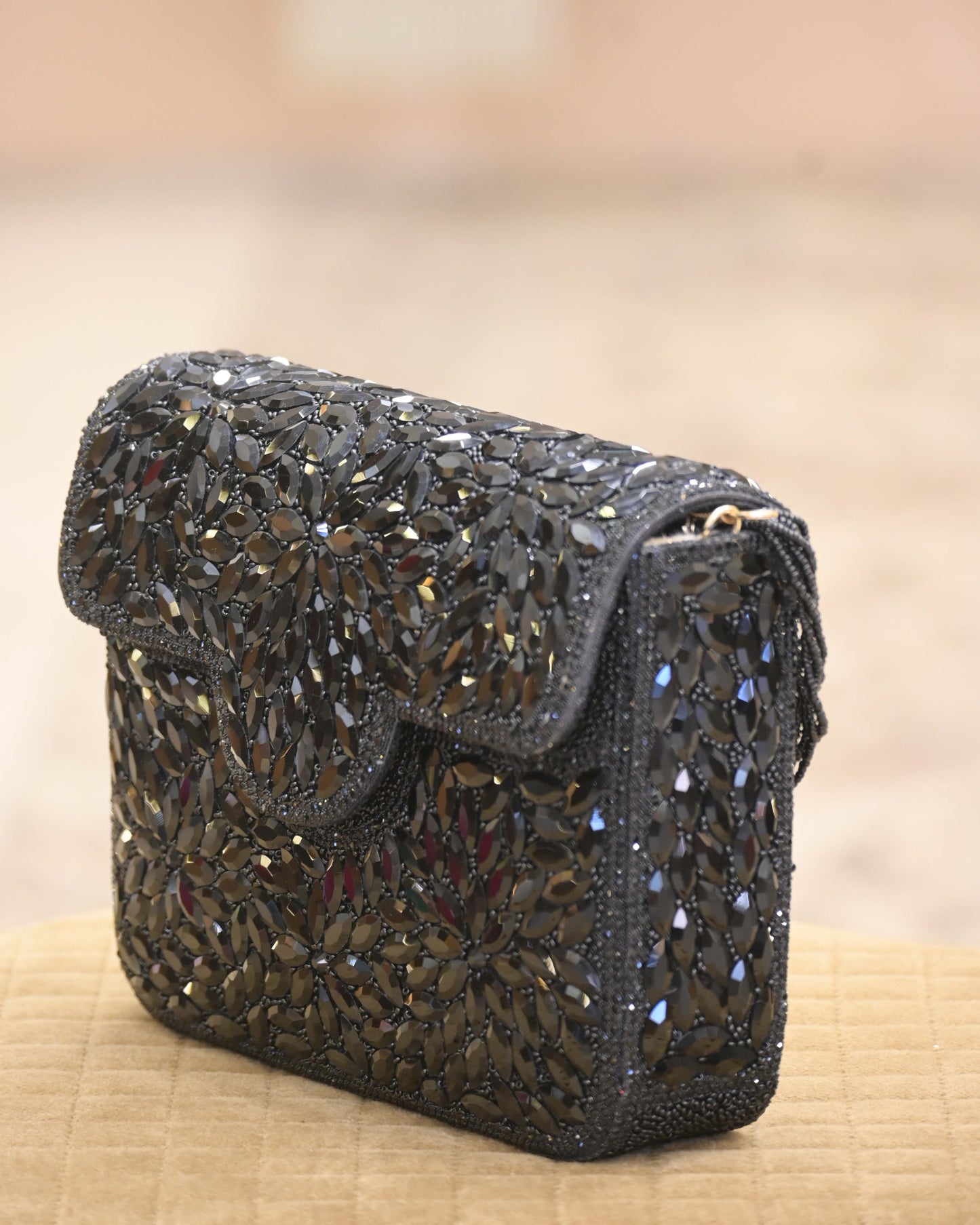 Embellished Crystal Studded Clutch