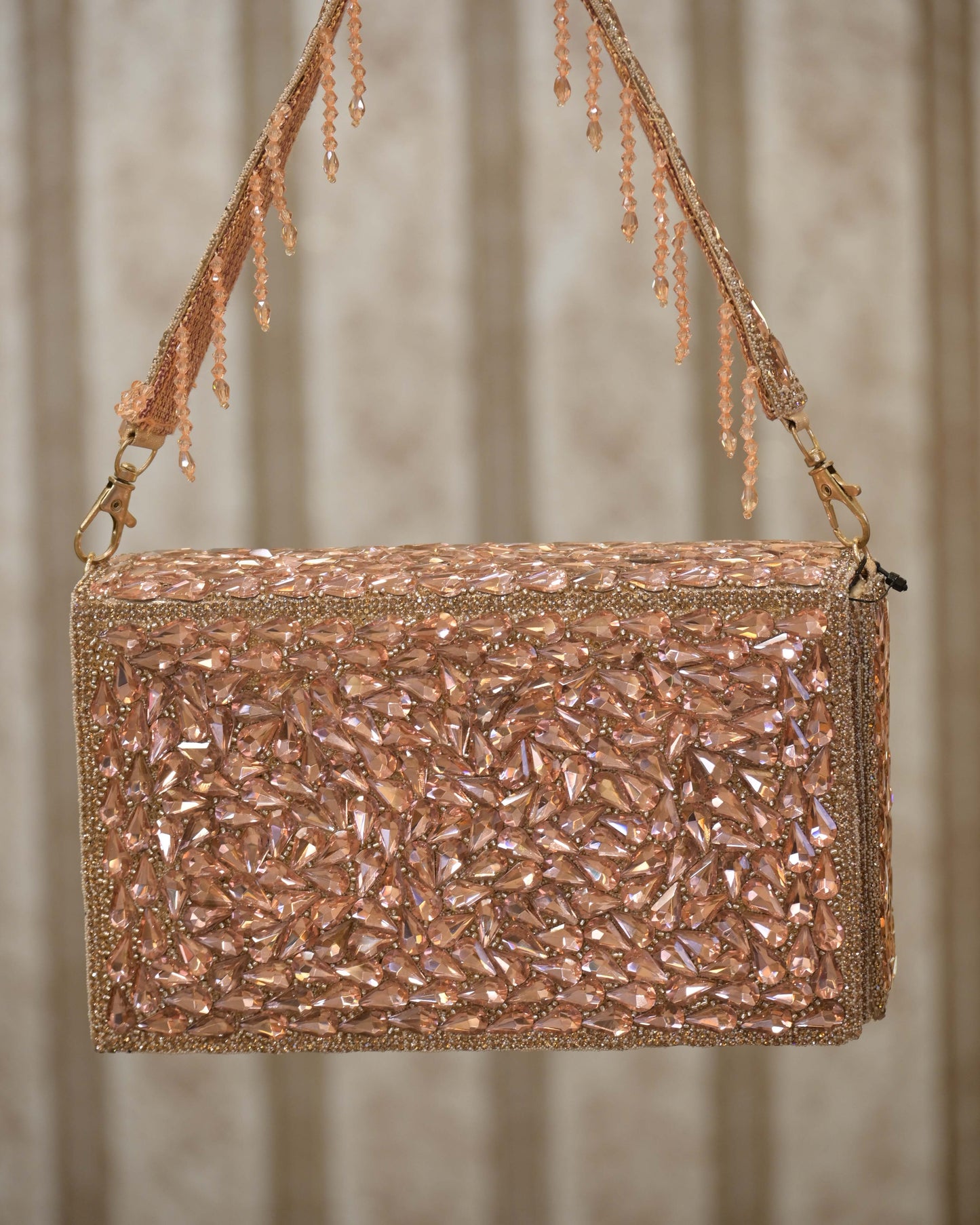 Embellished Crystal Studded Box Clutch