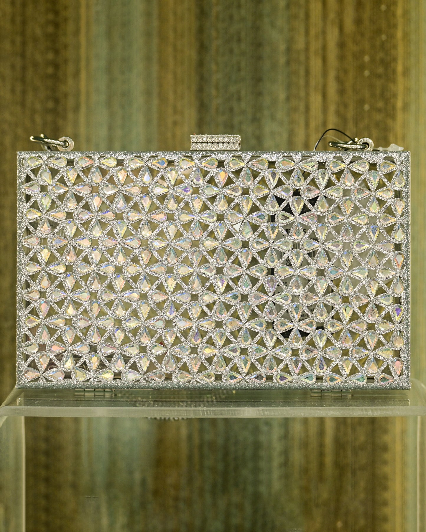 Swarosvski Transparent Clutch - Bags Gallore