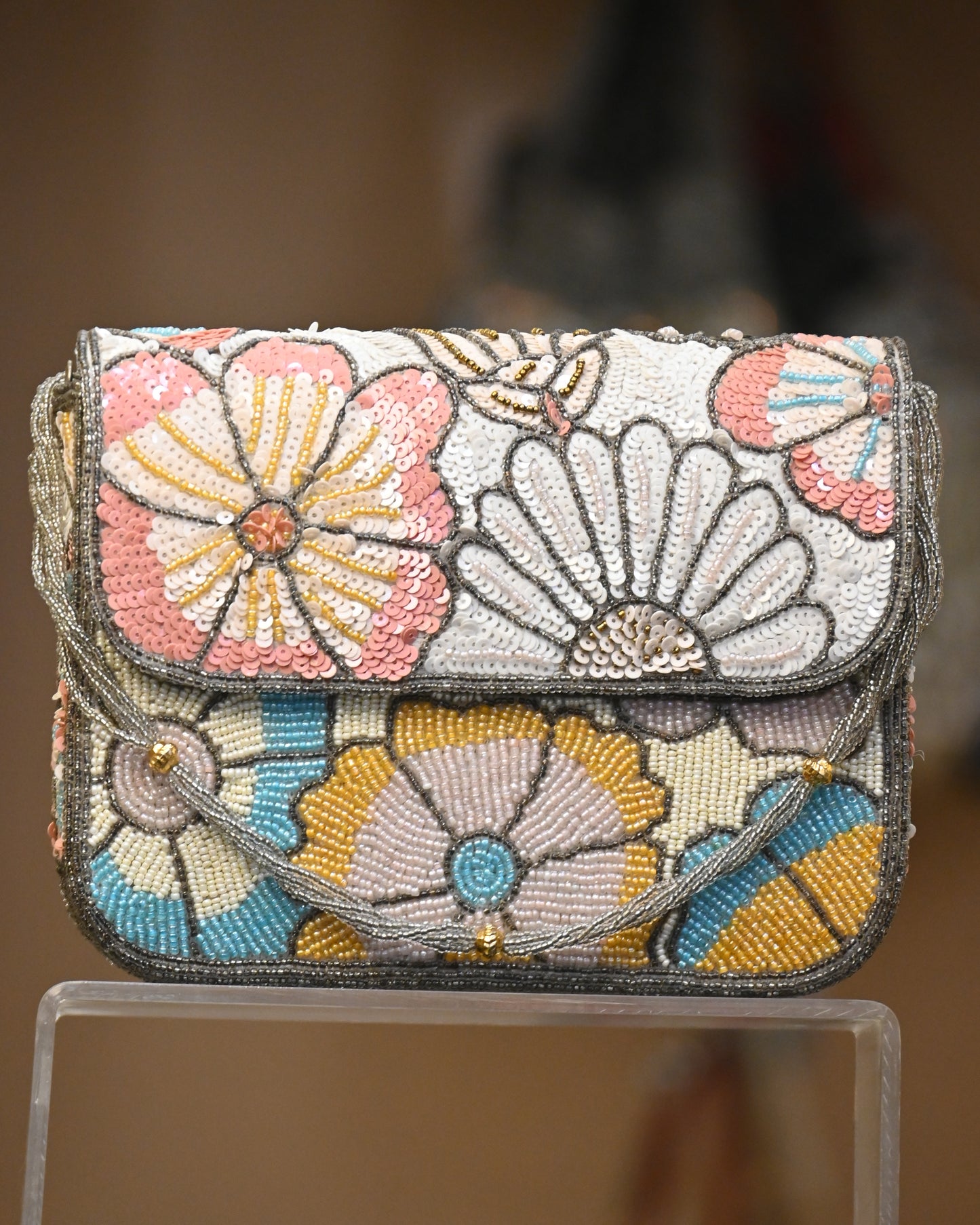 Party Wear Multi Colour Clutch - Bags Gallore