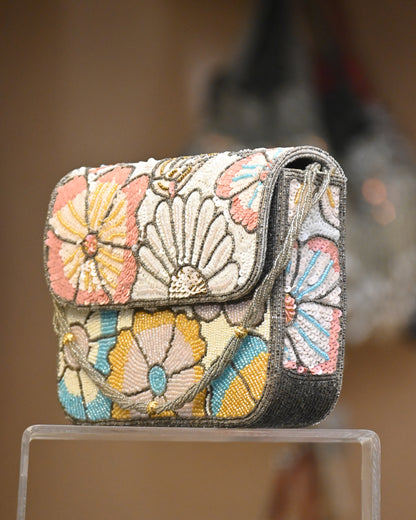 Party Wear Multi Colour Clutch - Bags Gallore