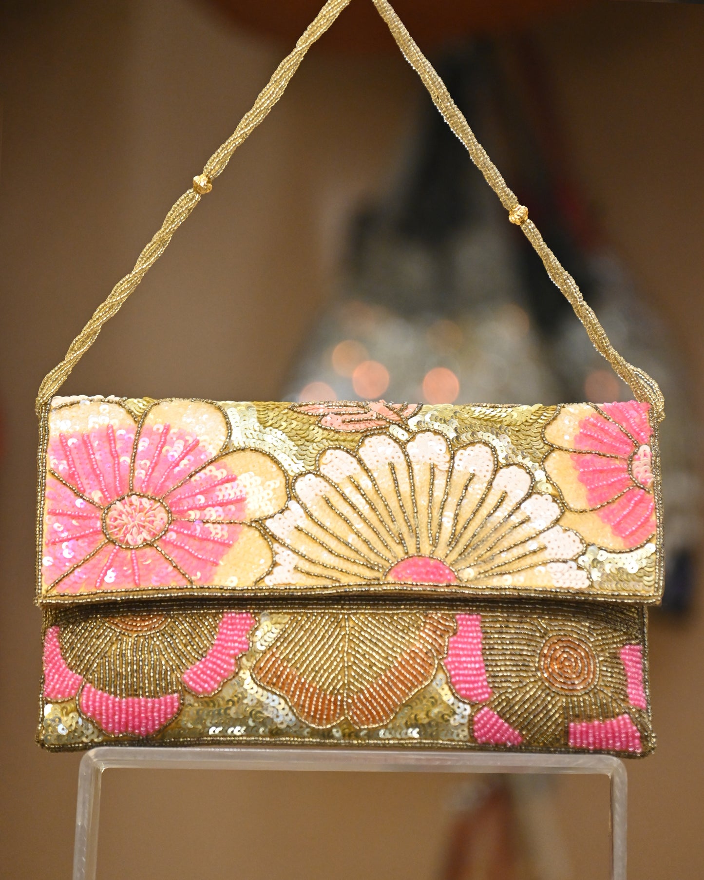 Flowers Multi Colour Clutch - Bags Gallore