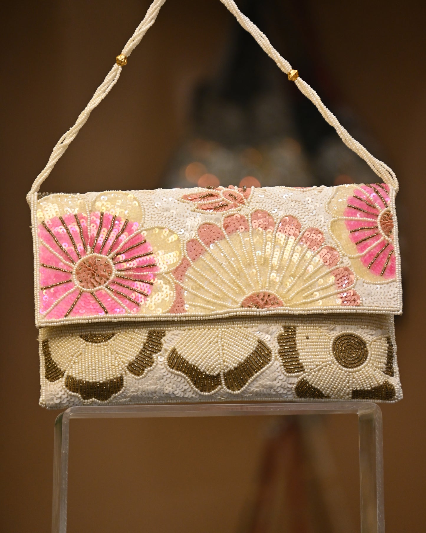 Flowers Multi Colour Clutch - Bags Gallore