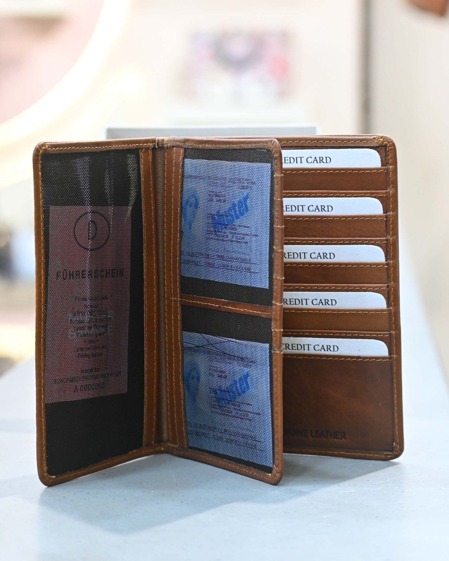 Genuine Leather Passport Cover & Card Holder