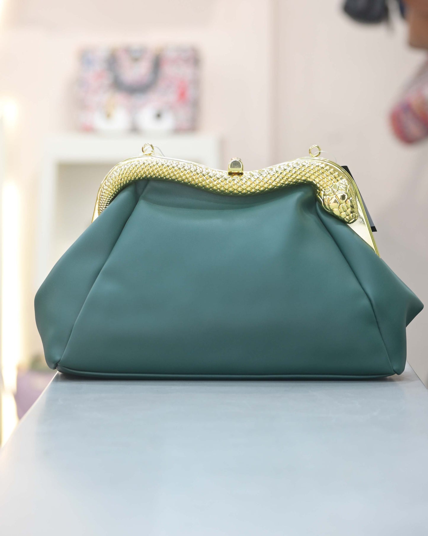 Fashion PU Leather Snake Casual Bag